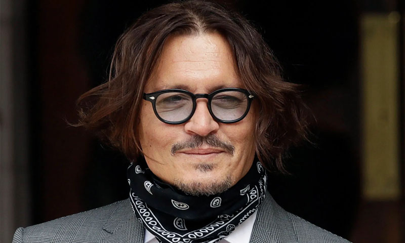 Johnny Depp med runde briller
