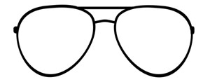 Aviator briller ikon