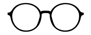 Runde briller ikon