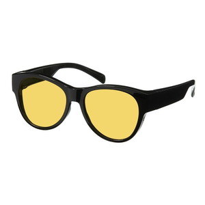 Fit-over natbriller til bil med gule polaroid linser