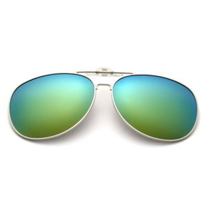 Polaroid pilot clip-on solbrille med blå spejl linser