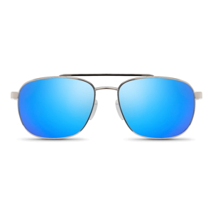 Pilot solbriller til herrer i klassisk design. Linserne er med blå-spejl-overflade.