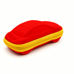 Rødt hard case etui bil