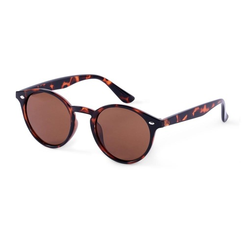 Runde solbriller Wayfarer design med brune linser