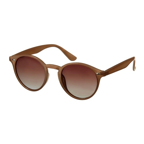 Brune runde solbriller Wayfarer design til dame og herre