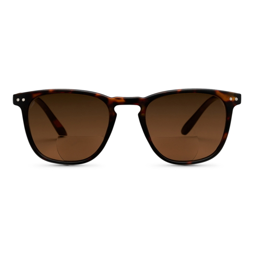 Skildpaddebrun retro solbrille med styrke til herrer og damer.