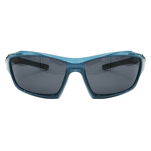 Sportssolbriller polaroid blåt stel sort linse