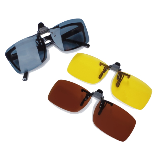 Unisex, polaroid clip-on solbriller
