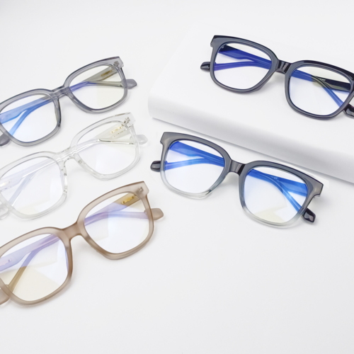 Mode bluelight briller til damer med transparent stel