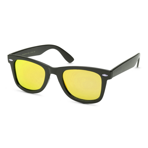 Solbrille til damer og herrer med gul spejloverflade.