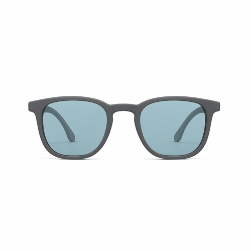Blå linse. solbrille til damer og herrer.