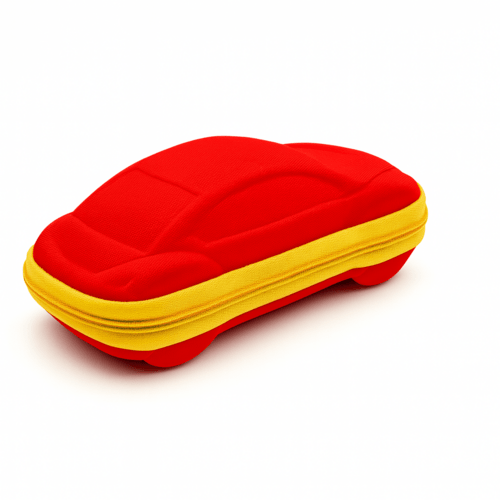 Rødt hard case etui bil