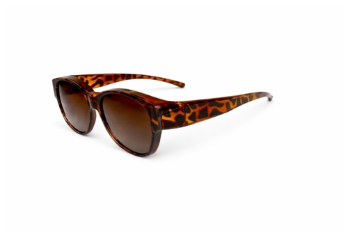 Fit-over natbriller til bil med brun polaroid linser