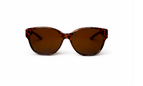 Fit-over natbriller til bil med brun polaroid linser