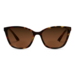 Skildpaddebrun cat eye solbrille med styrke til damer