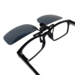 Clip-on solbrille med polaroide linser og vip-op funktion