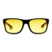 Natkørebrille i sportsligt design med gule, polaroide linser.