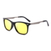 Retro sportbrille med gule, polaroide linser