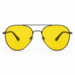 Pilot sportsbrille med gule, polaroide linser