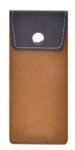Filt etui | Brun med knap